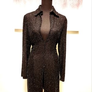 Cecily Brown Black Beaded Jacket/Dress